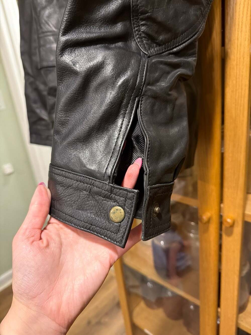 Petorucci Authentic Outerwear Men's Black Grain Leather Field Jacket - Picture 6 of 11